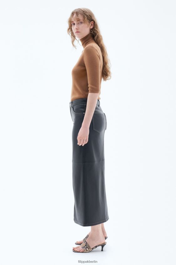 Filippa K L8HHT56 Bekleidung Kamel Frauen Merino-Oberteil mit Ellenbogenärmeln