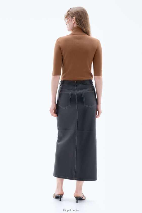 Filippa K L8HHT56 Bekleidung Kamel Frauen Merino-Oberteil mit Ellenbogenärmeln