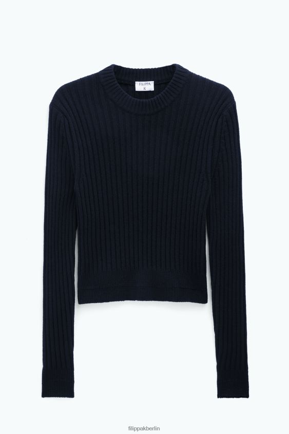 Filippa K L8HHT64 Bekleidung Schwarz Frauen Wollripppullover
