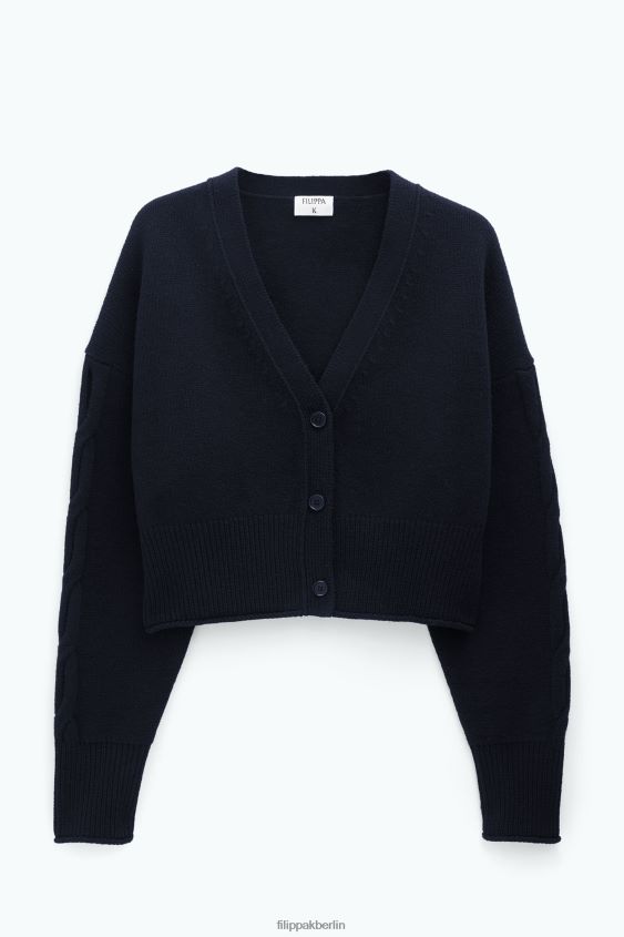 Filippa K L8HHT68 Bekleidung Schwarz Frauen geflochtener Cardigan