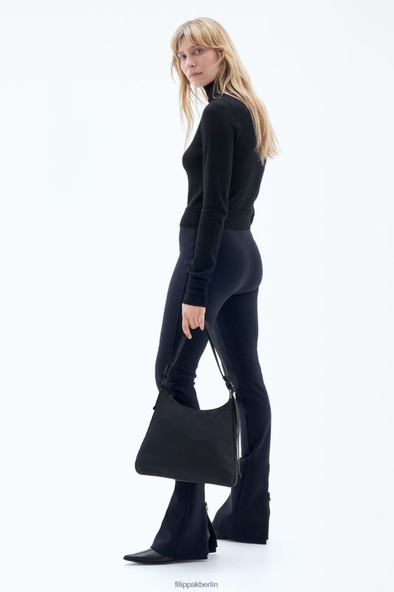 Filippa K L8HHT70 Bekleidung Schwarz Frauen Rollkragenpullover aus Merinowolle