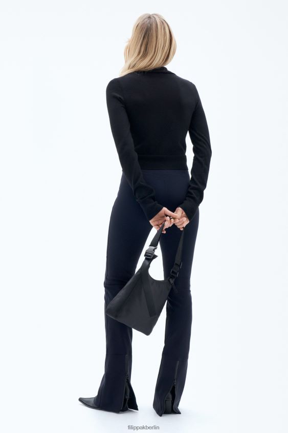 Filippa K L8HHT70 Bekleidung Schwarz Frauen Rollkragenpullover aus Merinowolle