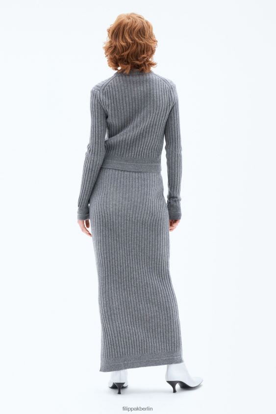 Filippa K L8HHT72 Bekleidung mittelgrau meliert Frauen Wollripppullover