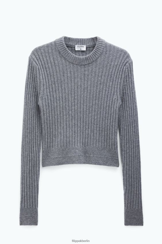 Filippa K L8HHT72 Bekleidung mittelgrau meliert Frauen Wollripppullover