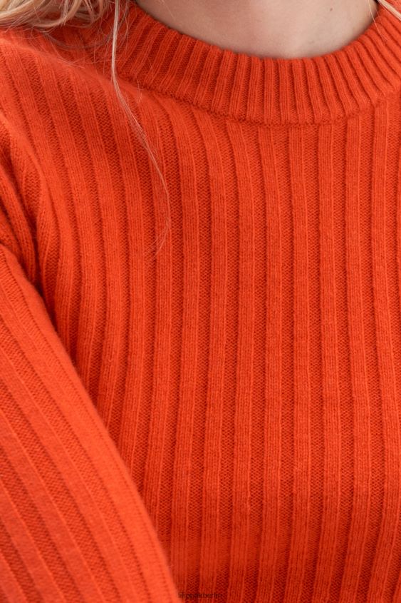 Filippa K L8HHT73 Bekleidung rot orange Frauen Wollripppullover