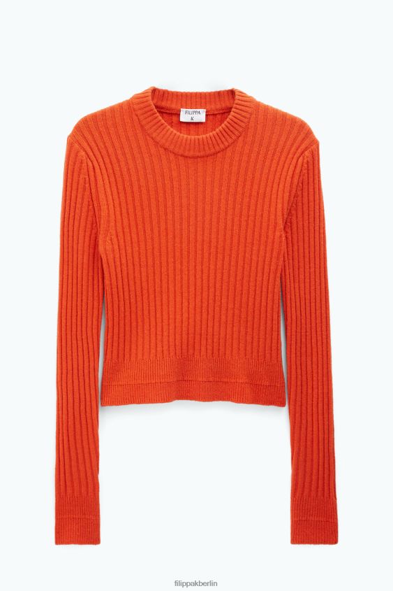 Filippa K L8HHT73 Bekleidung rot orange Frauen Wollripppullover