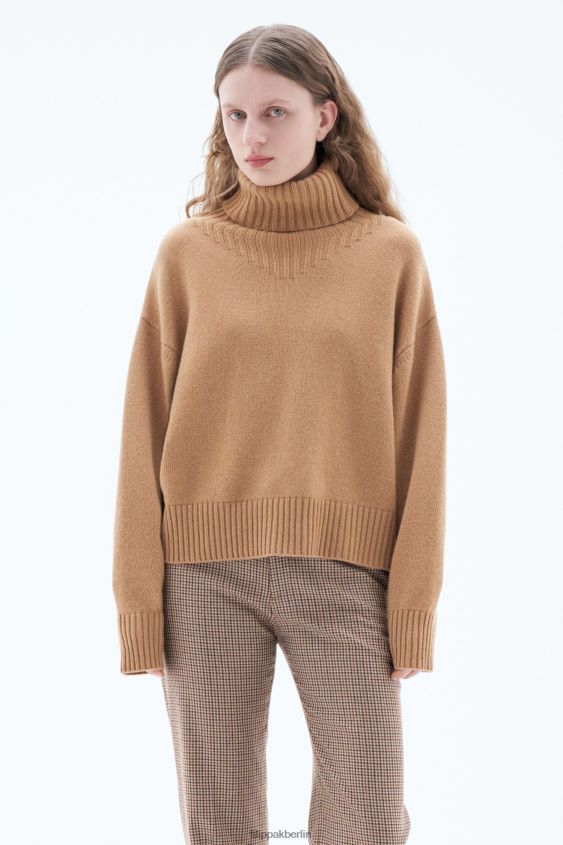 Filippa K L8HHT76 Bekleidung Kamel Frauen Rollkragenpullover aus Wolle