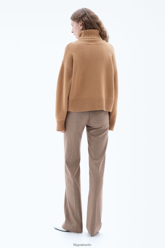 Filippa K L8HHT76 Bekleidung Kamel Frauen Rollkragenpullover aus Wolle