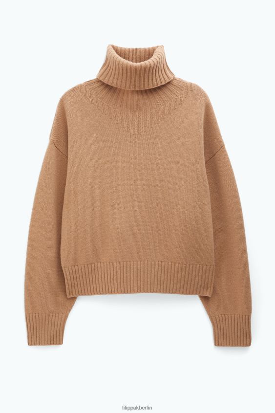 Filippa K L8HHT76 Bekleidung Kamel Frauen Rollkragenpullover aus Wolle