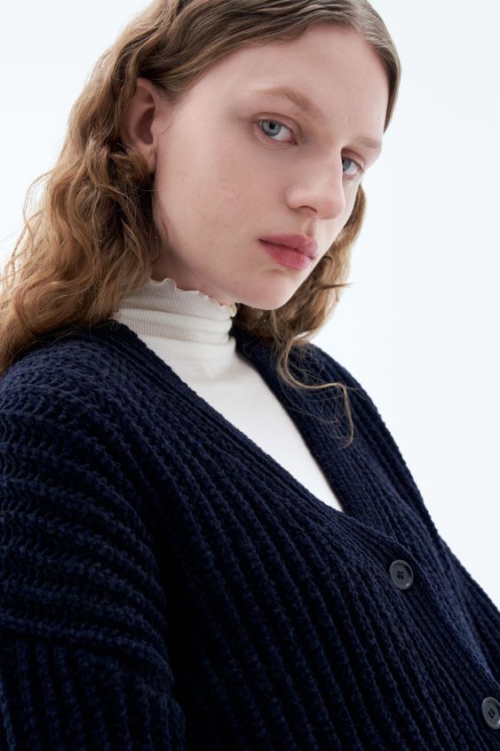 Filippa K L8HHT77 Bekleidung Marine Frauen Chenille-Cardigan