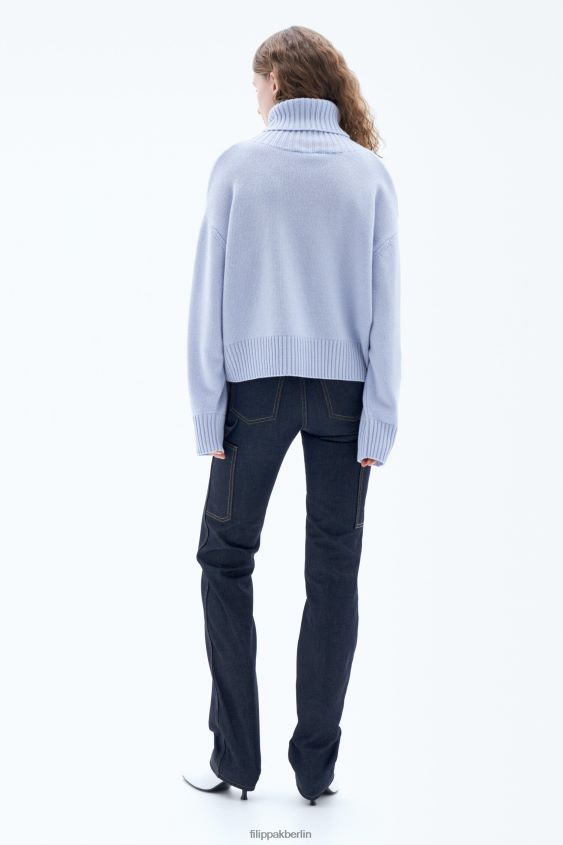 Filippa K L8HHT81 Bekleidung Eisblau Frauen Rollkragenpullover aus Wolle