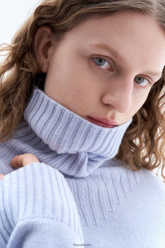 Filippa K L8HHT81 Bekleidung Eisblau Frauen Rollkragenpullover aus Wolle