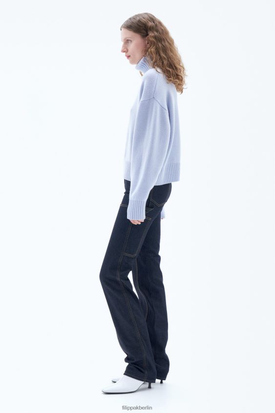 Filippa K L8HHT81 Bekleidung Eisblau Frauen Rollkragenpullover aus Wolle