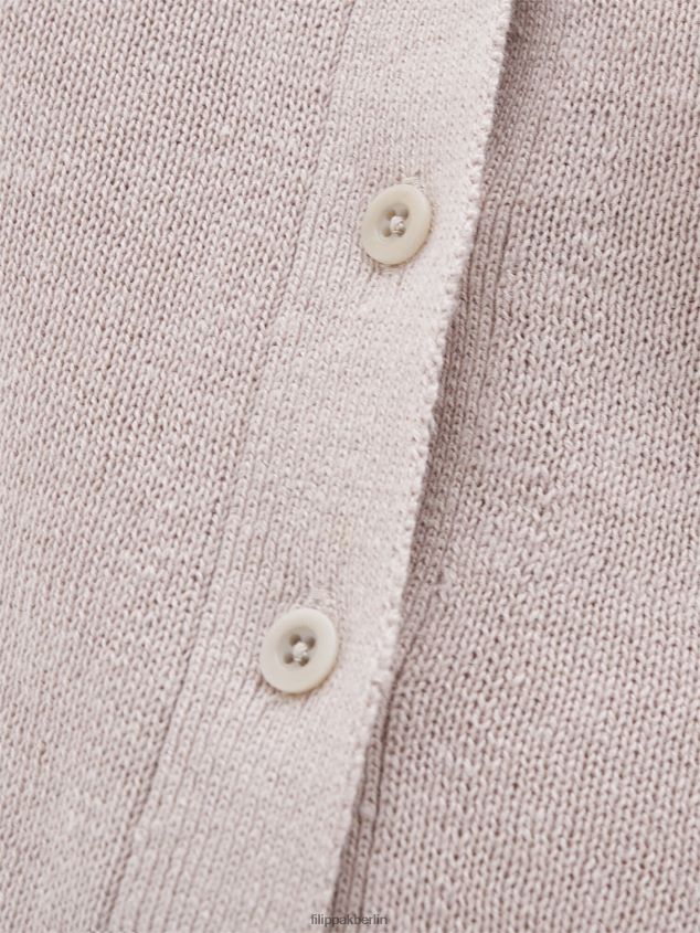 Filippa K L8HHT83 Bekleidung hell beige Frauen Strickoberteil aus Baumwollleinen