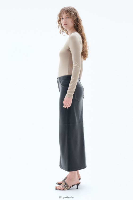 Filippa K L8HHT131 Bekleidung Sandbeige Frauen glänzendes Langarmshirt