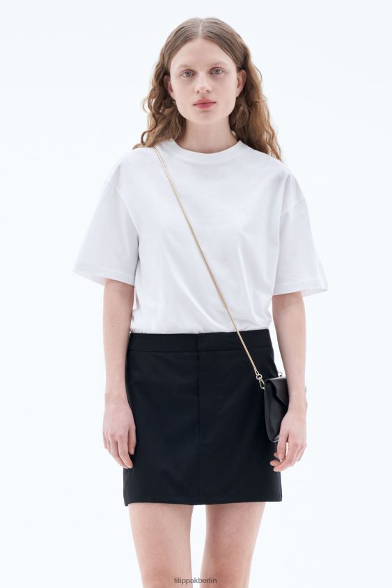 Filippa K L8HHT152 Bekleidung Weiß Frauen T-Shirt mit lockerer Passform