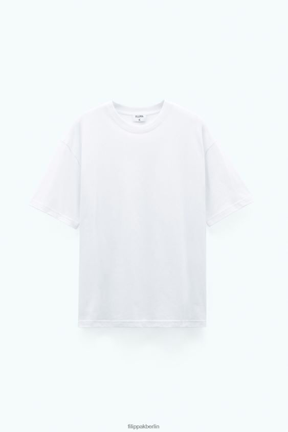 Filippa K L8HHT152 Bekleidung Weiß Frauen T-Shirt mit lockerer Passform
