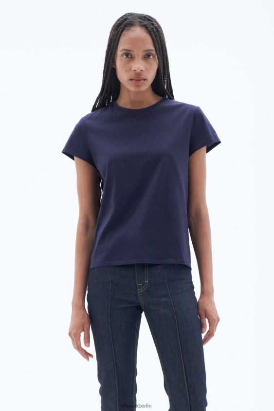 Filippa K L8HHT155 Bekleidung Marine Frauen T-Shirt aus weicher Baumwolle
