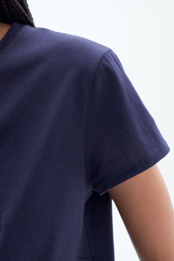 Filippa K L8HHT155 Bekleidung Marine Frauen T-Shirt aus weicher Baumwolle