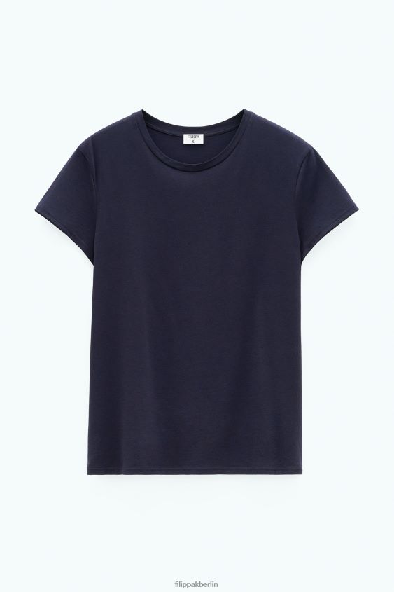 Filippa K L8HHT155 Bekleidung Marine Frauen T-Shirt aus weicher Baumwolle