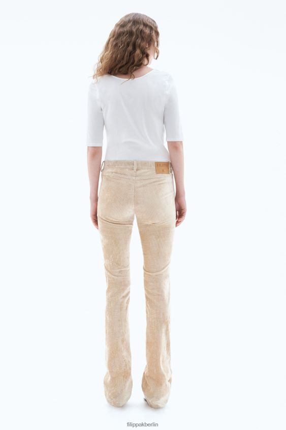Filippa K L8HHT156 Bekleidung Weiß Frauen Oberteil aus Baumwollstretch mit U-Ausschnitt