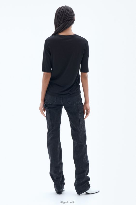Filippa K L8HHT159 Bekleidung Schwarz Frauen Elena Tee