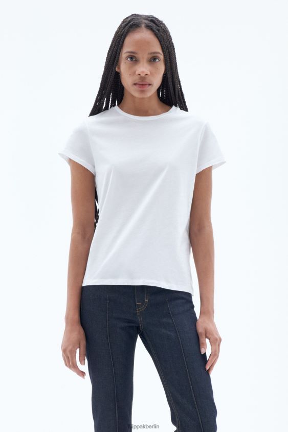 Filippa K L8HHT160 Bekleidung Weiß Frauen T-Shirt aus weicher Baumwolle