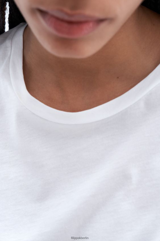 Filippa K L8HHT160 Bekleidung Weiß Frauen T-Shirt aus weicher Baumwolle