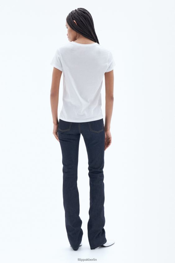 Filippa K L8HHT160 Bekleidung Weiß Frauen T-Shirt aus weicher Baumwolle