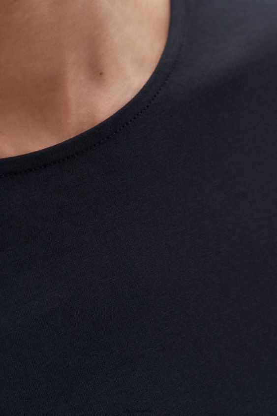 Filippa K L8HHT162 Bekleidung Schwarz Frauen Langarmshirt aus Baumwollstretch