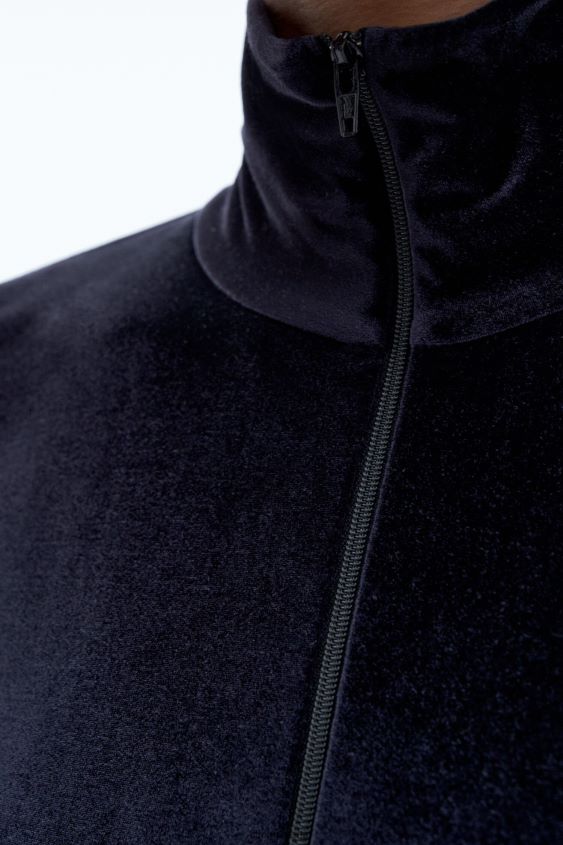 Filippa K L8HHT165 Bekleidung Schwarz Frauen Samt-Reißverschlusskörper