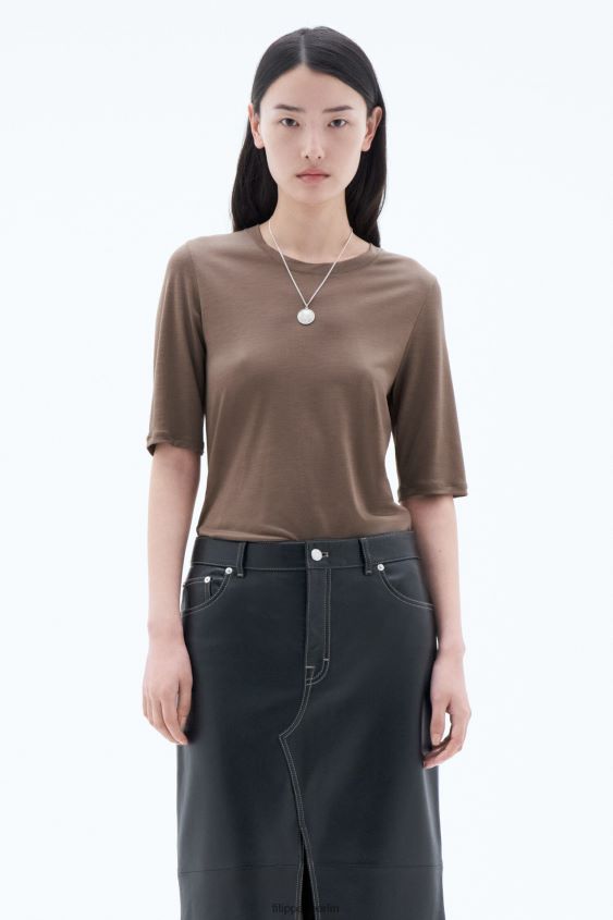 Filippa K L8HHT166 Bekleidung Nougat Frauen Elena Tee