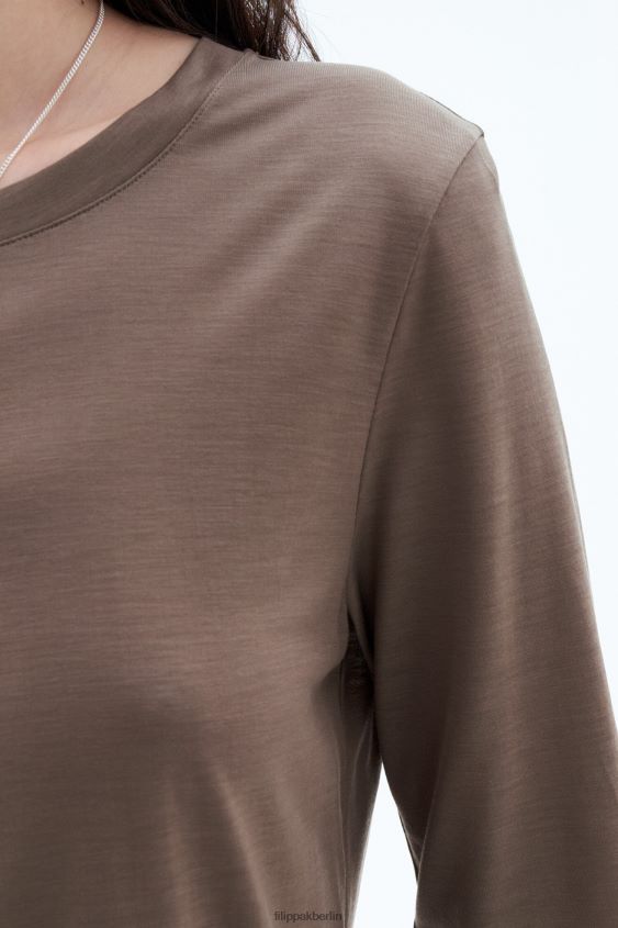 Filippa K L8HHT166 Bekleidung Nougat Frauen Elena Tee