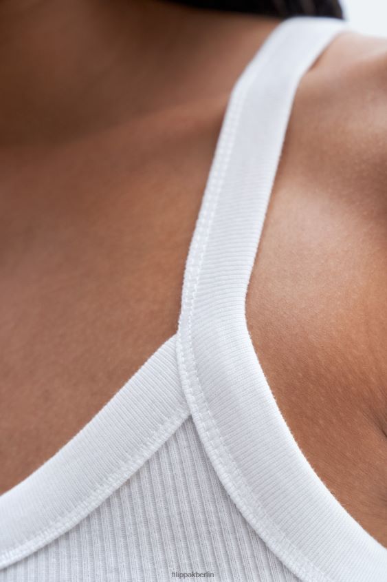 Filippa K L8HHT169 Bekleidung Weiß Frauen Feinripp-Singlet