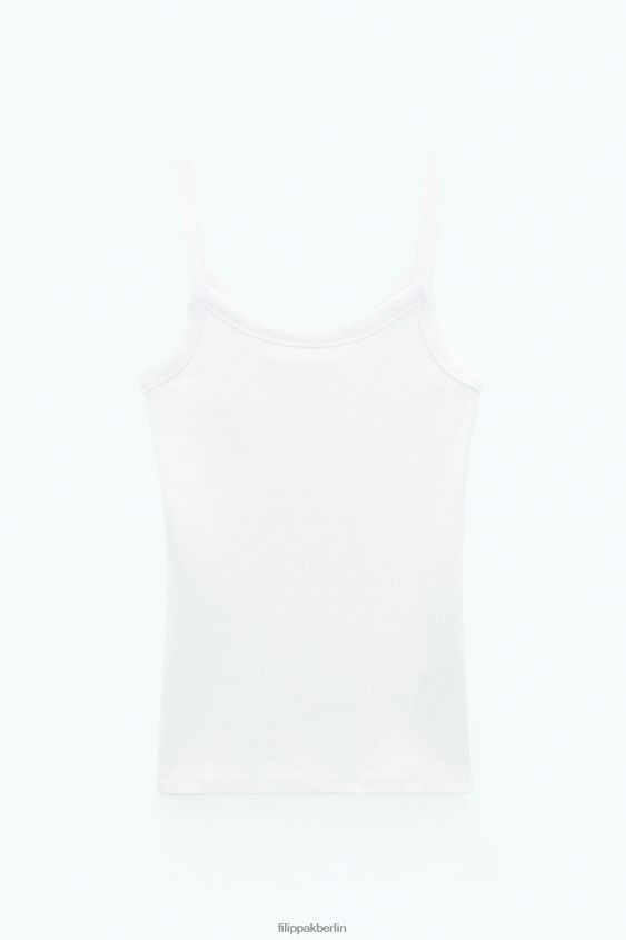 Filippa K L8HHT169 Bekleidung Weiß Frauen Feinripp-Singlet