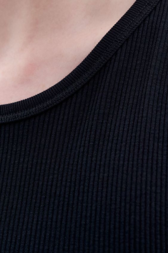 Filippa K L8HHT171 Bekleidung Schwarz Frauen Feinripp-Singlet