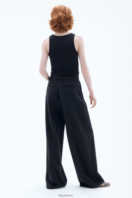 Filippa K L8HHT171 Bekleidung Schwarz Frauen Feinripp-Singlet