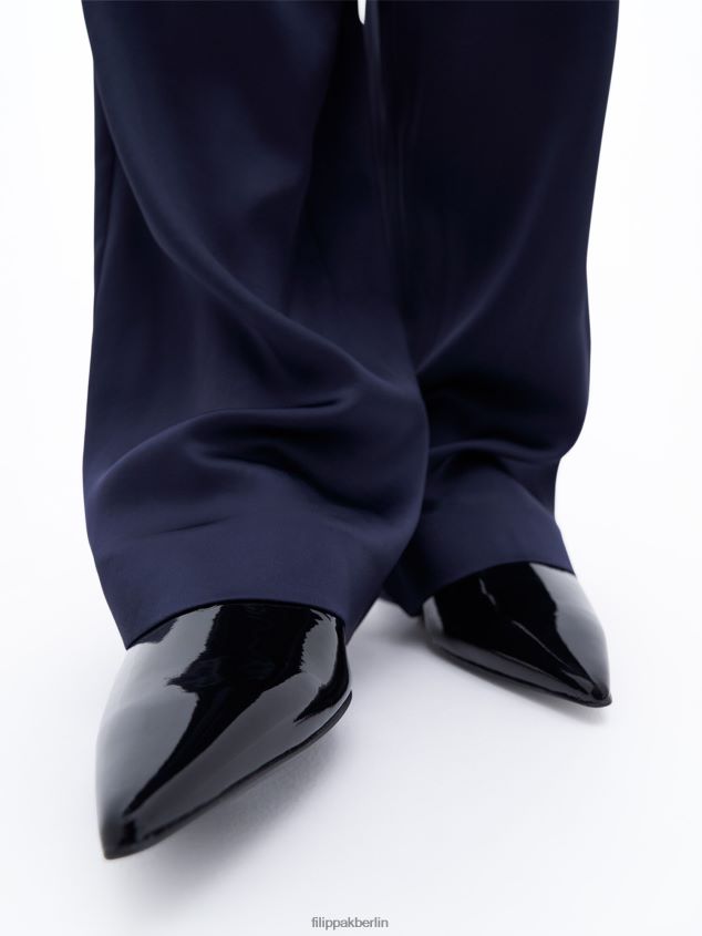 Filippa K L8HHT441 Schuhe Schwarz Frauen Spitze Pantoletten mit Kitten-Heel