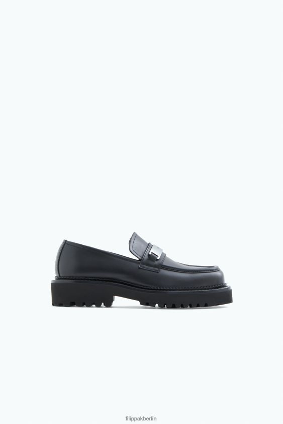 Filippa K L8HHT442 Schuhe Schwarz Frauen Loafer mit quadratischer Zehenpartie