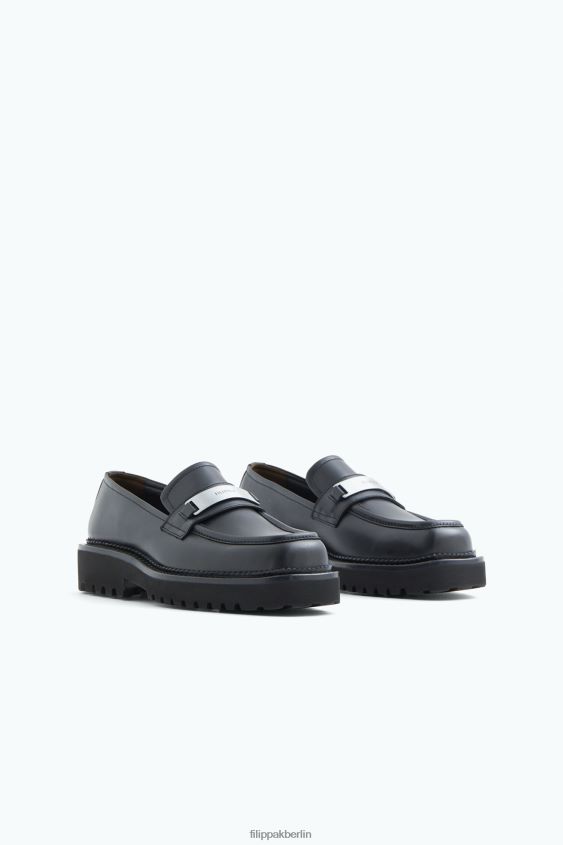 Filippa K L8HHT442 Schuhe Schwarz Frauen Loafer mit quadratischer Zehenpartie