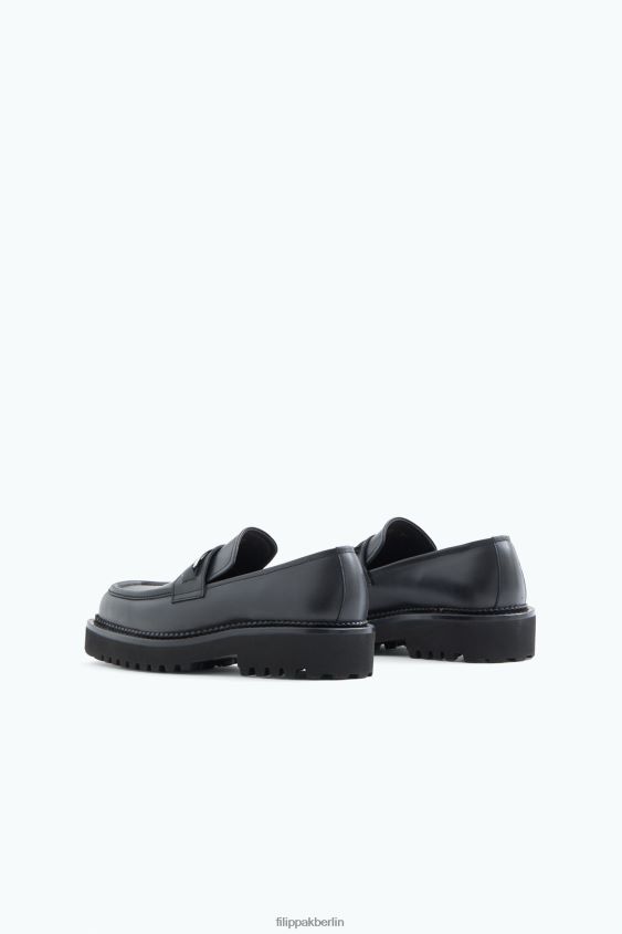 Filippa K L8HHT442 Schuhe Schwarz Frauen Loafer mit quadratischer Zehenpartie