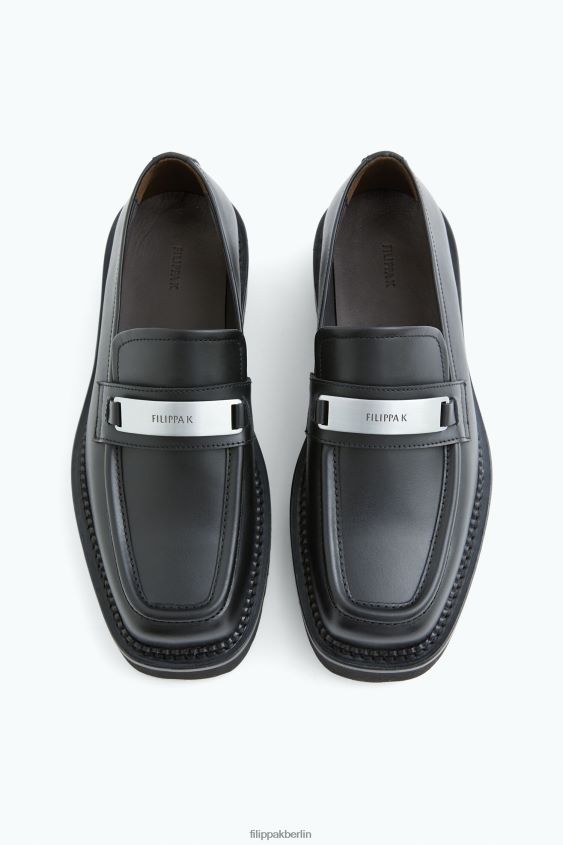 Filippa K L8HHT442 Schuhe Schwarz Frauen Loafer mit quadratischer Zehenpartie