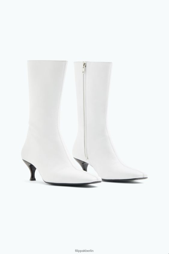 Filippa K L8HHT448 Schuhe Weiß Frauen Stiefeletten mit quadratischer Spitze