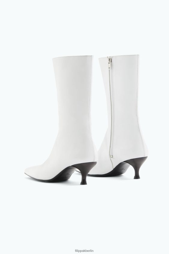 Filippa K L8HHT448 Schuhe Weiß Frauen Stiefeletten mit quadratischer Spitze
