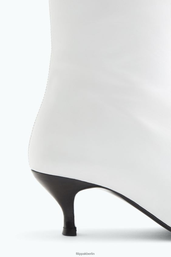 Filippa K L8HHT448 Schuhe Weiß Frauen Stiefeletten mit quadratischer Spitze