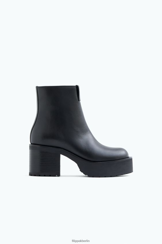 Filippa K L8HHT449 Schuhe Schwarz Frauen Stiefeletten mit runder Spitze