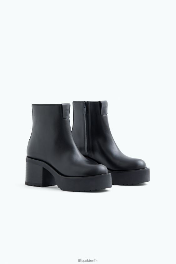 Filippa K L8HHT449 Schuhe Schwarz Frauen Stiefeletten mit runder Spitze