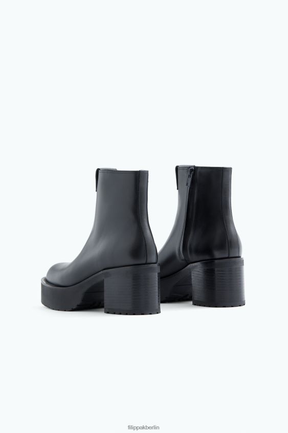 Filippa K L8HHT449 Schuhe Schwarz Frauen Stiefeletten mit runder Spitze