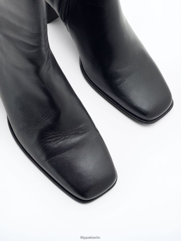 Filippa K L8HHT453 Schuhe Schwarz Frauen Eileen Lederstiefel
