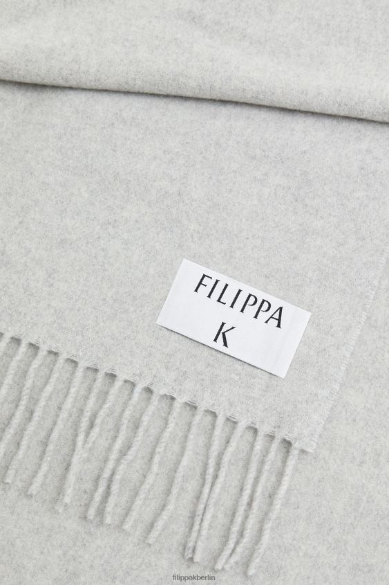 Filippa K L8HHT423 Zubehörteil hellgrau meliert Frauen Schal aus Kaschmirmischung
